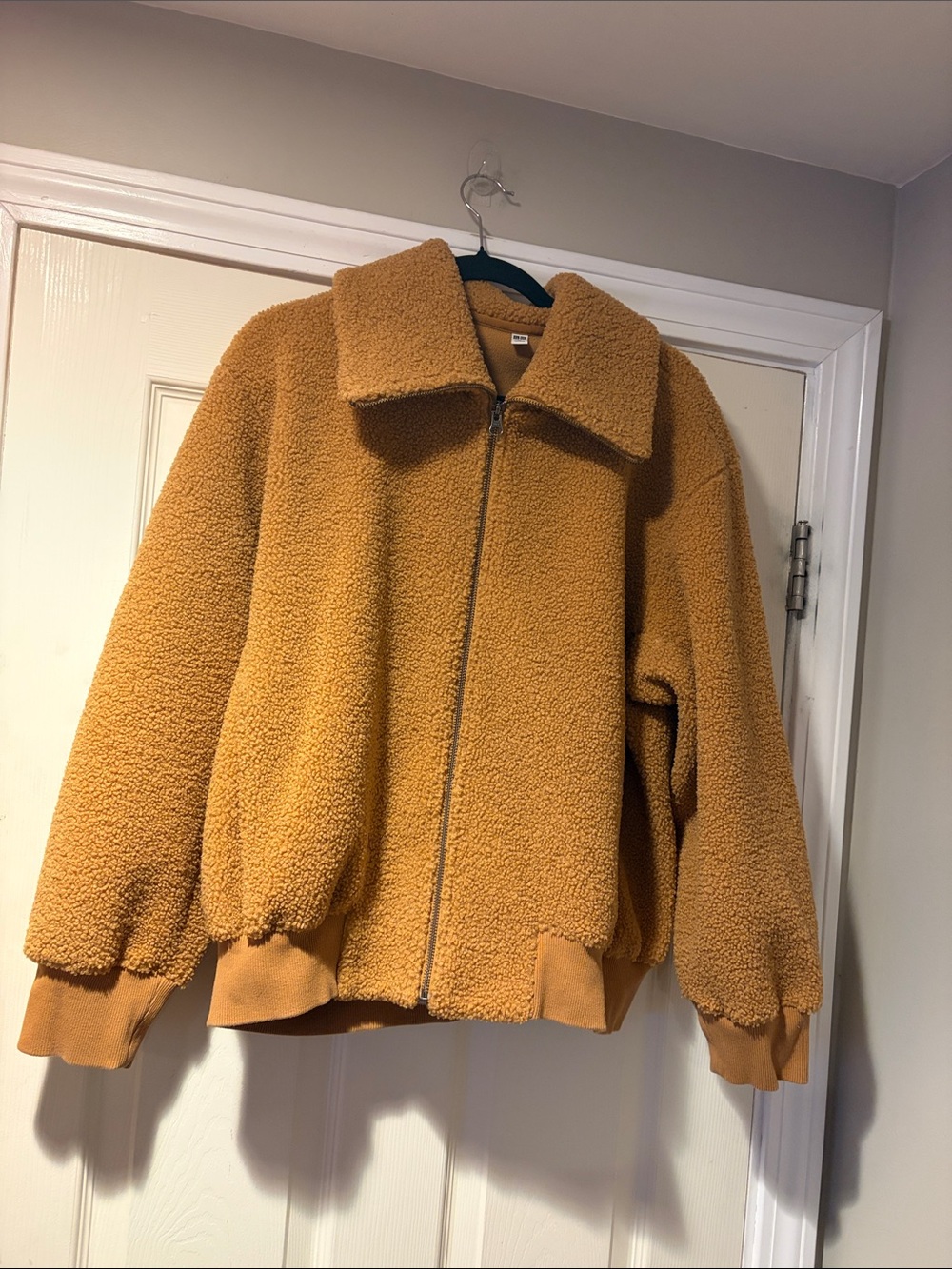 Uniqlo Women's Teddy Fleece Zip Jacket - Mustard